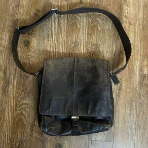 Mens Coach Leather Messenger Bag